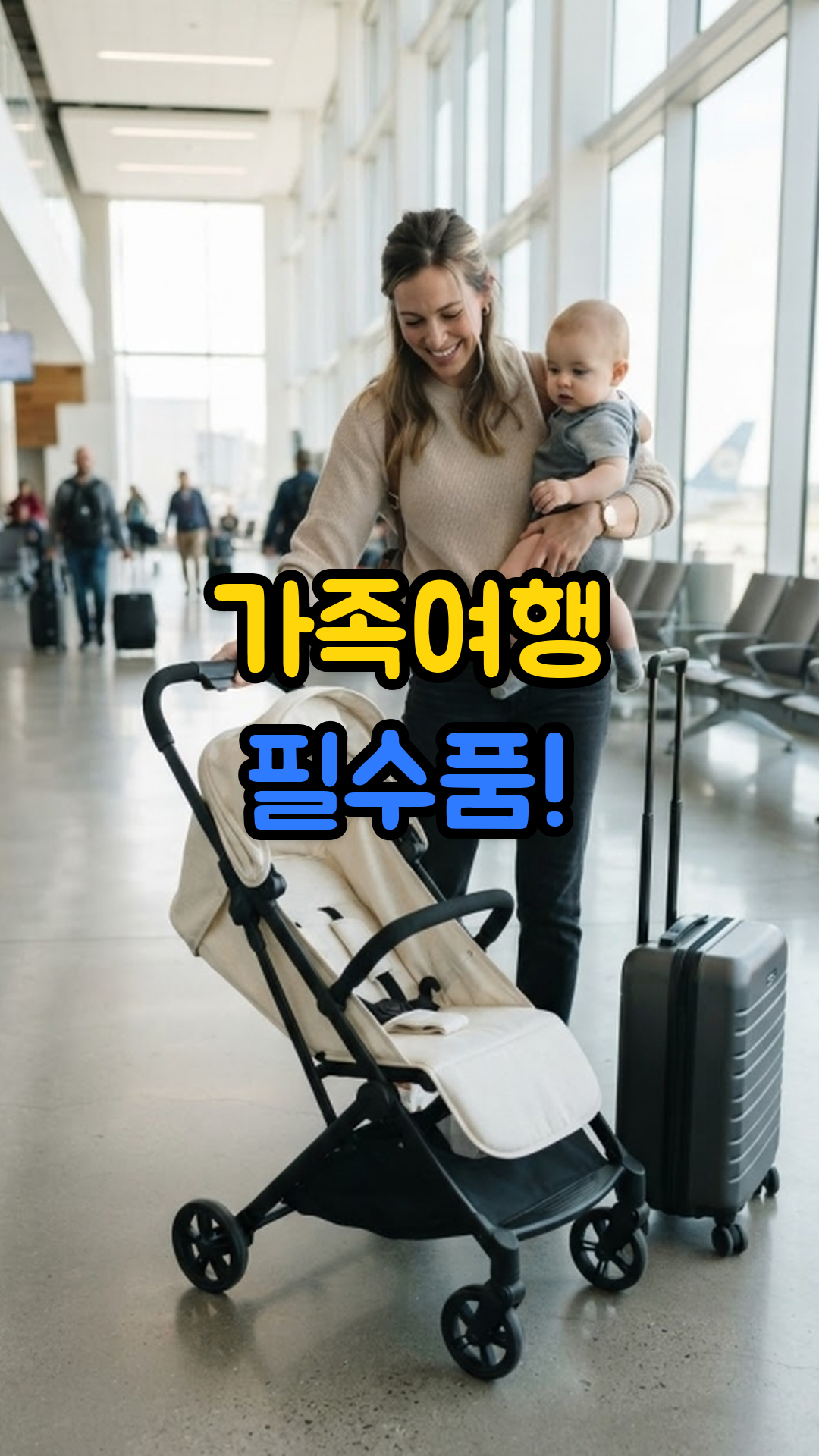 조이로 JR2 휴대용 초경량 기내반입 여행용 접이식 유모차, 아이보리